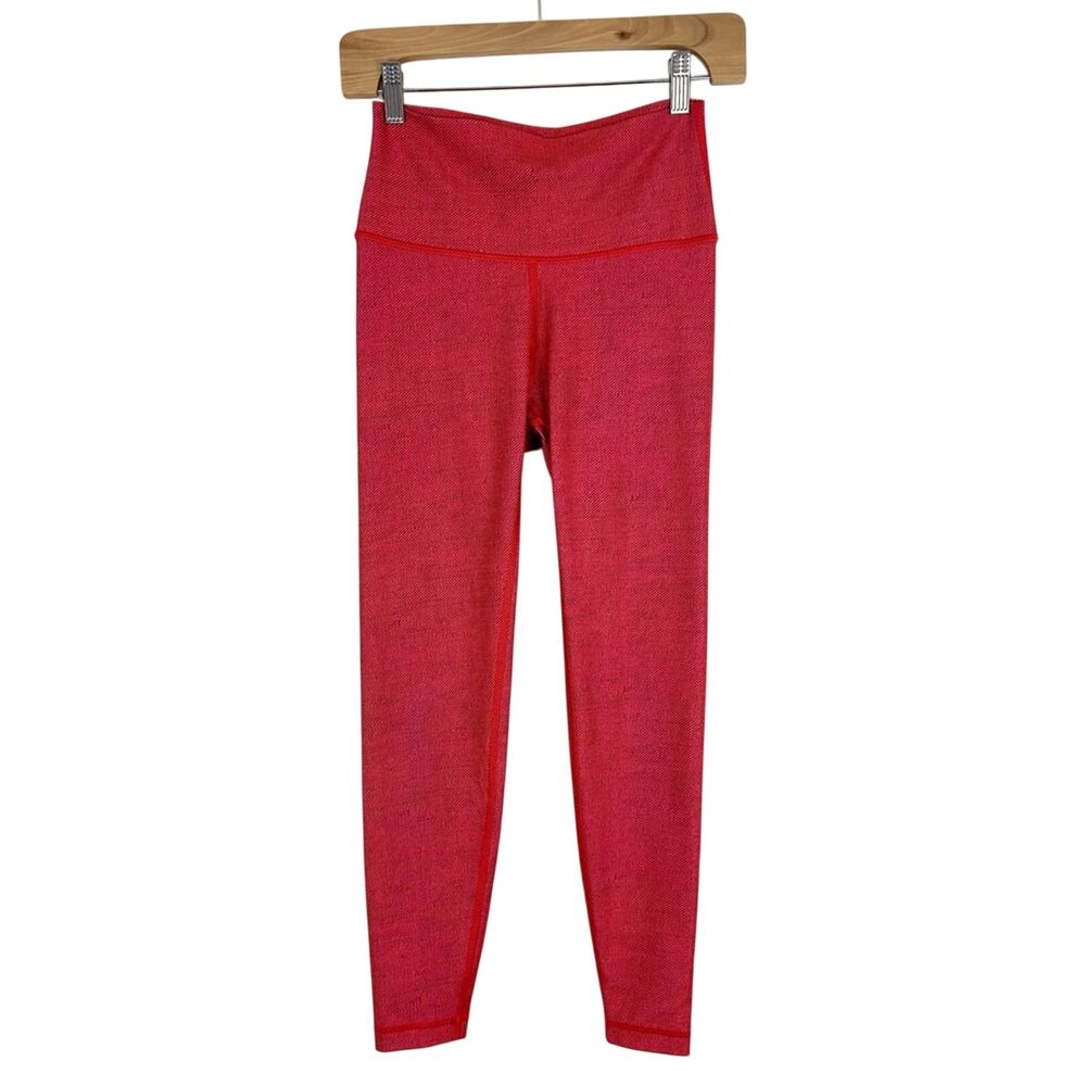 WITH Twill Print Red-Orange-Salmon Legging